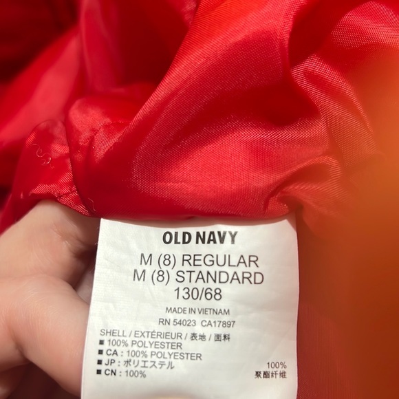 Old Navy Girls Fleece Fur Red Peacoat Jacket Hooded Long Fuzzy Cute Medium - Picture 6 of 8